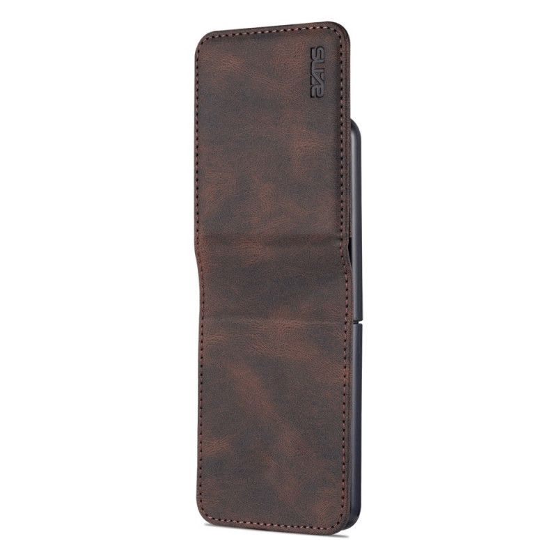 Cover Samsung Galaxy Z Flip 3 5g Leder Effect Kaarthouder En Riem Azns