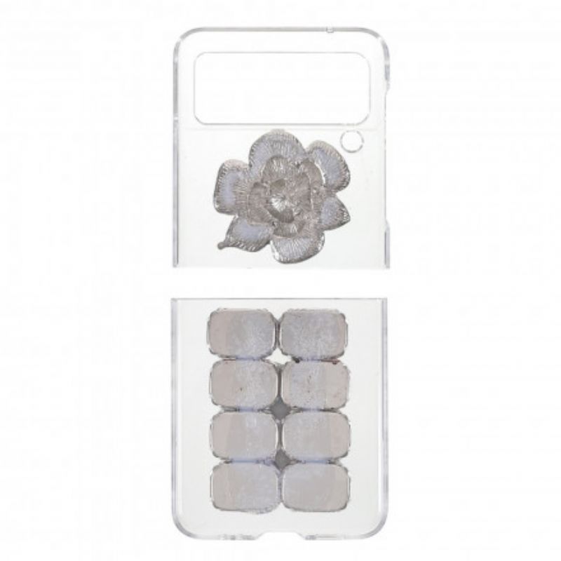 Hoesje Samsung Galaxy Z Flip 3 5g Edelstenen Bloemen Bescherming Hoesje