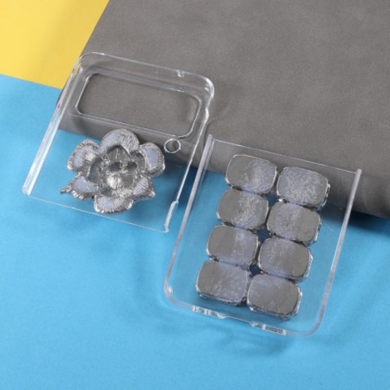 Hoesje Samsung Galaxy Z Flip 3 5g Edelstenen Bloemen Bescherming Hoesje