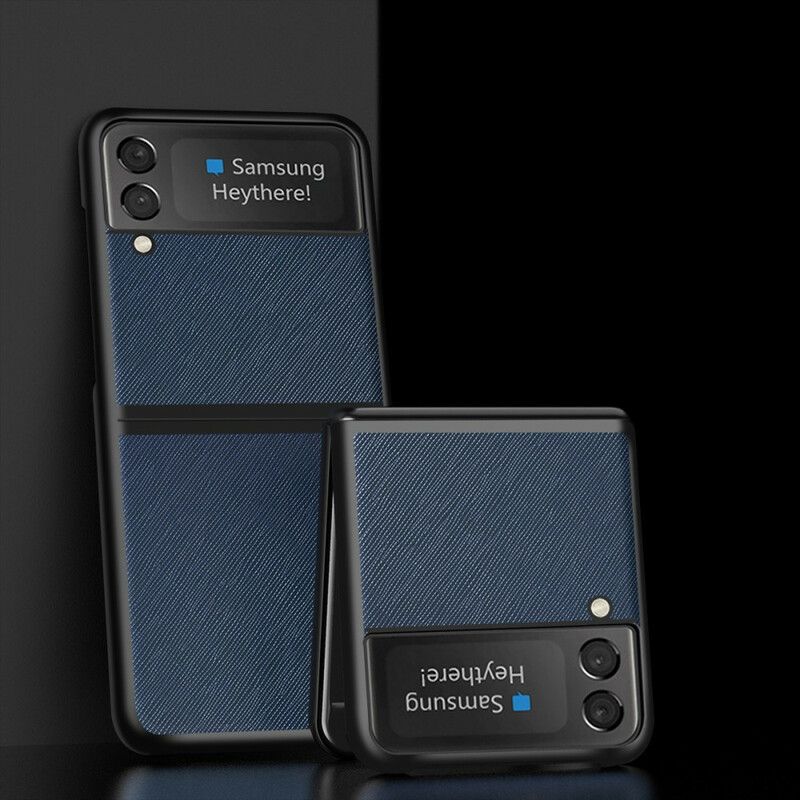 Hoesje Samsung Galaxy Z Flip 3 5g Gestructureerd Kunstleer