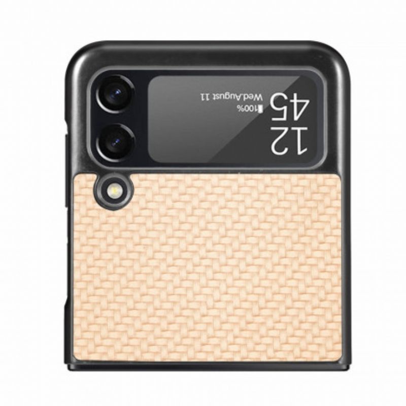 Hoesje Samsung Galaxy Z Flip 3 5g Getextureerde Koolstofvezel Bescherming Hoesje