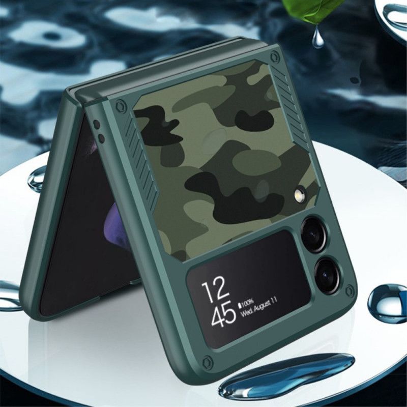 Hoesje Samsung Galaxy Z Flip 3 5g Gkk Camo-steunring