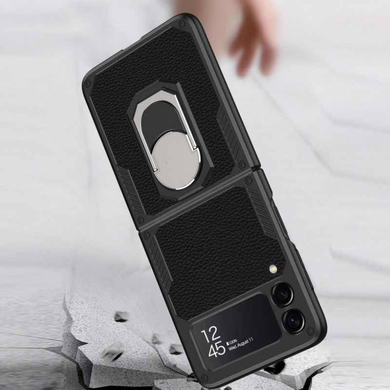 Hoesje Samsung Galaxy Z Flip 3 5g Gkk Lederen Steunring Bescherming Hoesje