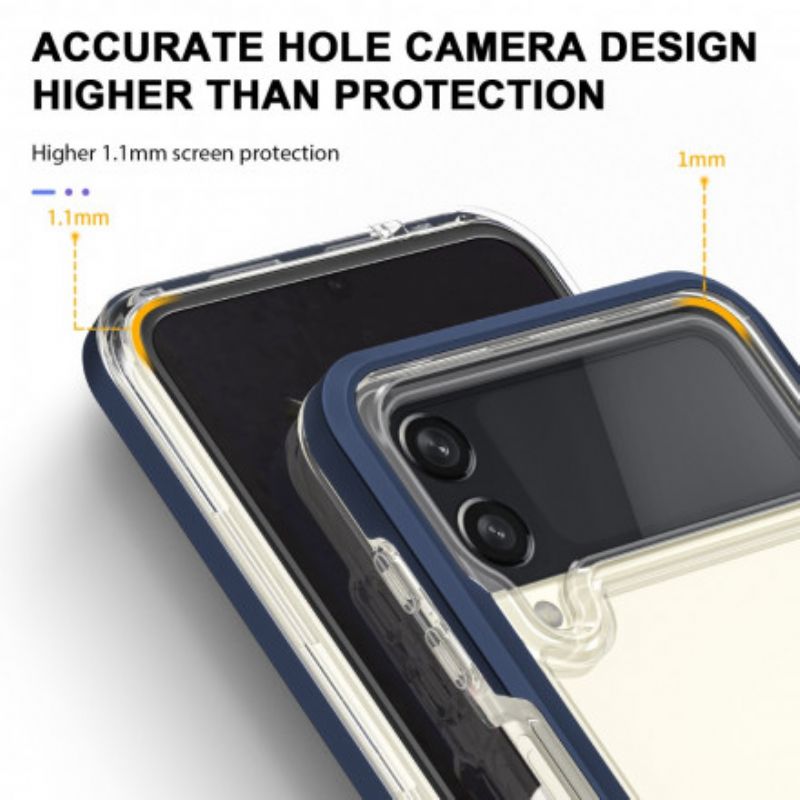 Hoesje Samsung Galaxy Z Flip 3 5g Hybride Gekleurde Randen