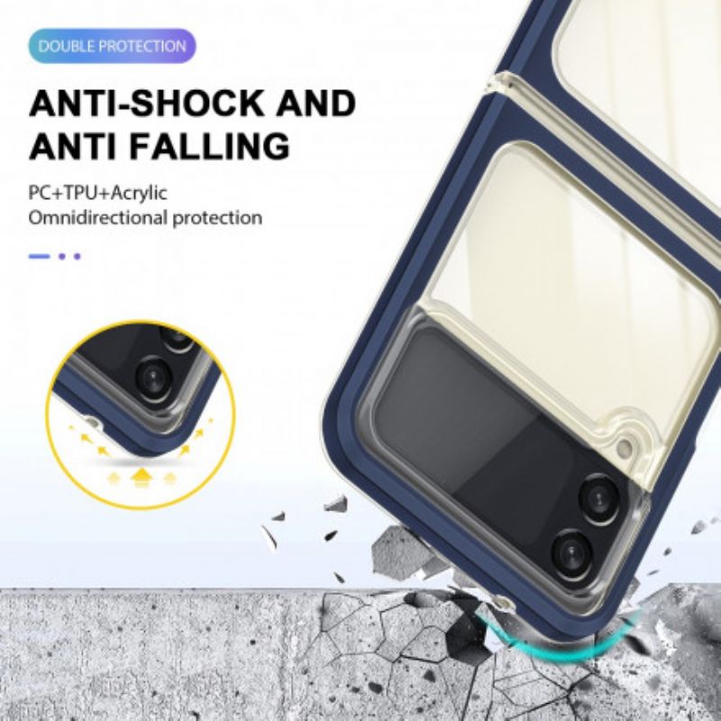 Hoesje Samsung Galaxy Z Flip 3 5g Hybride Gekleurde Randen