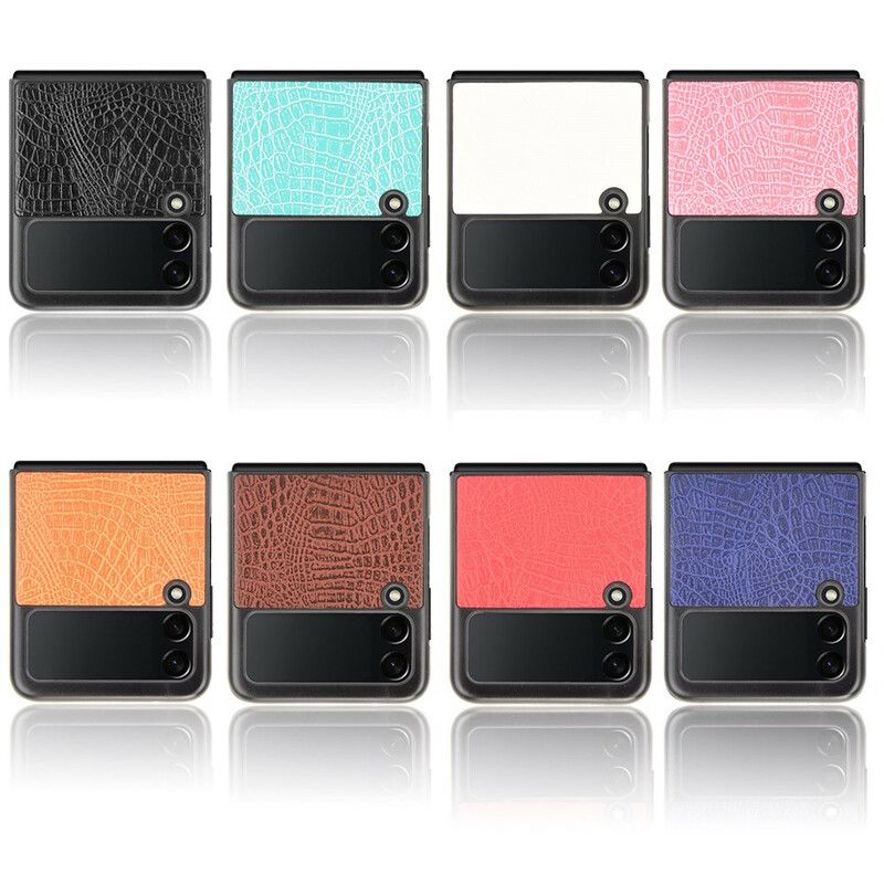 Hoesje Samsung Galaxy Z Flip 3 5g Krokodillenleer Effect Bescherming Hoesje