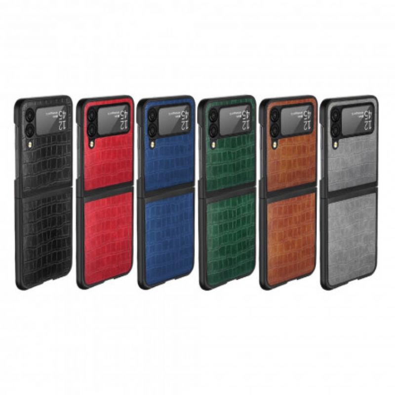 Hoesje Samsung Galaxy Z Flip 3 5g Krokodillenleer Stijl