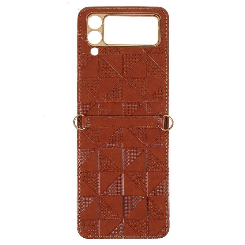 Hoesje Samsung Galaxy Z Flip 3 5g Kunstleer Koord Bescherming Hoesje