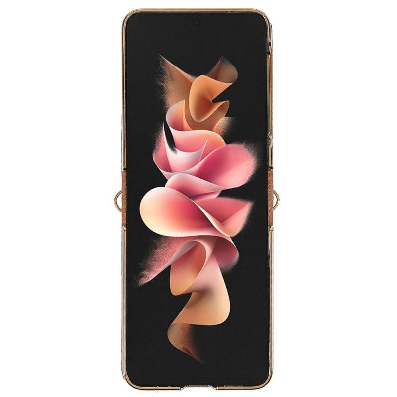 Hoesje Samsung Galaxy Z Flip 3 5g Kunstleer Koord Bescherming Hoesje