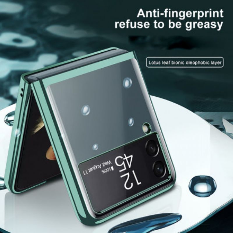 Hoesje Samsung Galaxy Z Flip 3 5g Metalen Stijl Randen Bescherming Hoesje