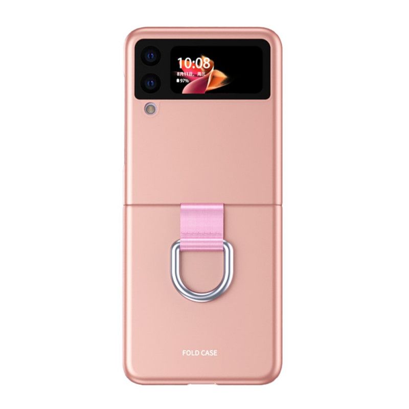 Hoesje Samsung Galaxy Z Flip 3 5g Skin-touch Met Ring