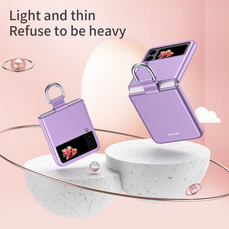 Hoesje Samsung Galaxy Z Flip 3 5g Skin-touch Met Ring