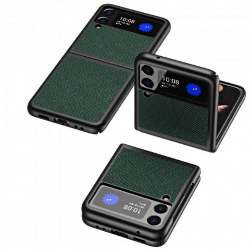 Hoesje Samsung Galaxy Z Flip 3 5g Stijl Getextureerd Leer