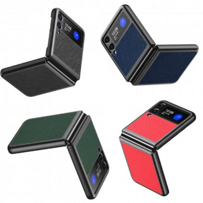 Hoesje Samsung Galaxy Z Flip 3 5g Stijl Getextureerd Leer