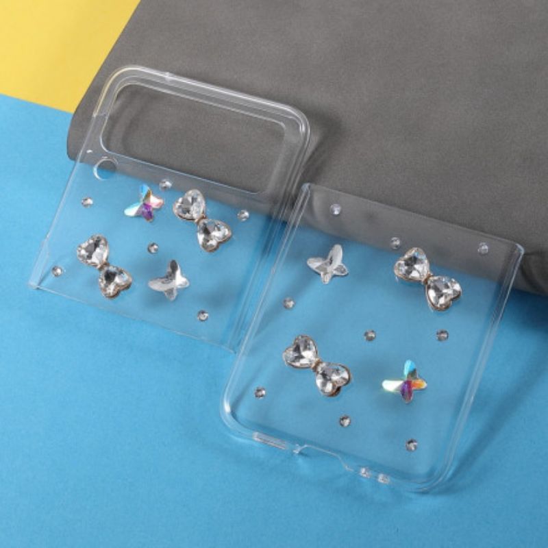 Hoesje Samsung Galaxy Z Flip 3 5g Vlinders Edelstenen