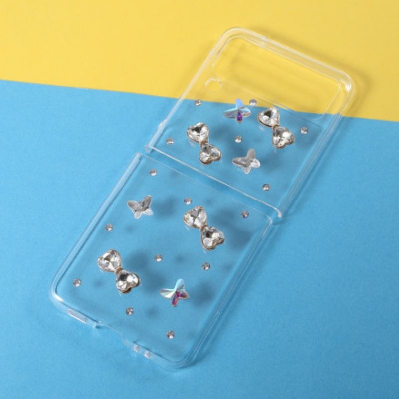 Hoesje Samsung Galaxy Z Flip 3 5g Vlinders Edelstenen