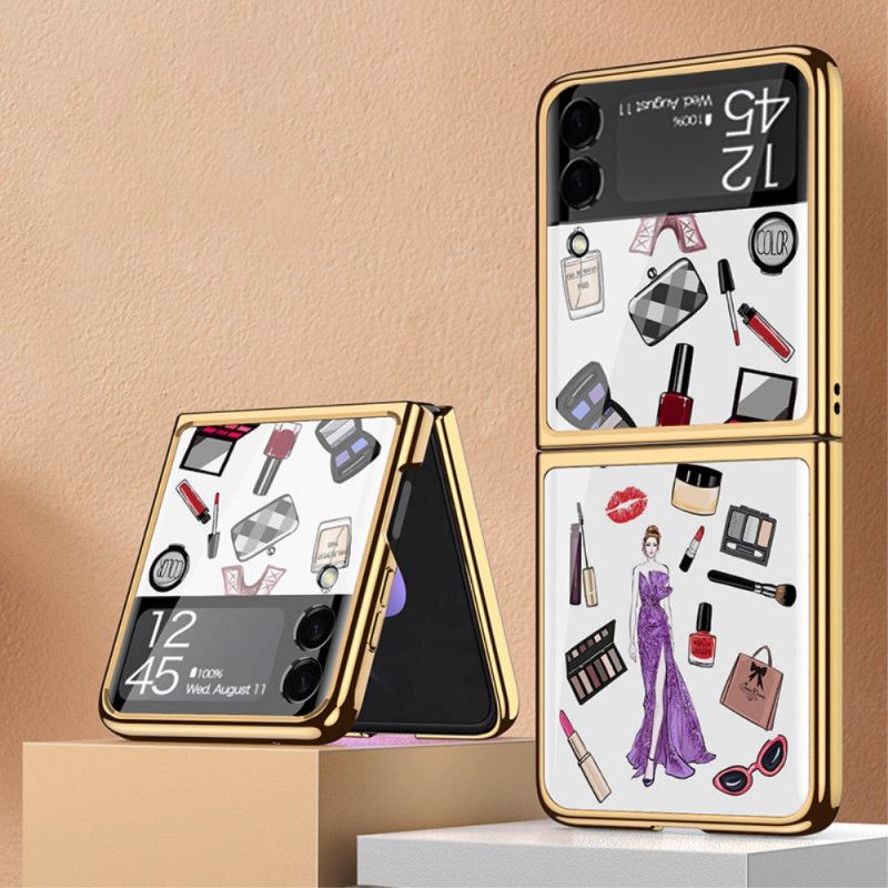 Hoesje Voor Samsung Galaxy Z Flip 3 5g Gehard Glas Gkk Make-up