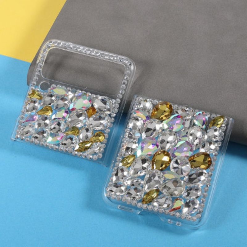 Hoesje Voor Samsung Galaxy Z Flip 3 5g Gekleurde Edelstenen