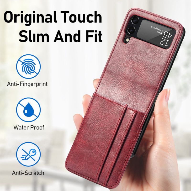 Hoesje Voor Samsung Galaxy Z Flip 3 5g Stijl Lederen Portemonnee
