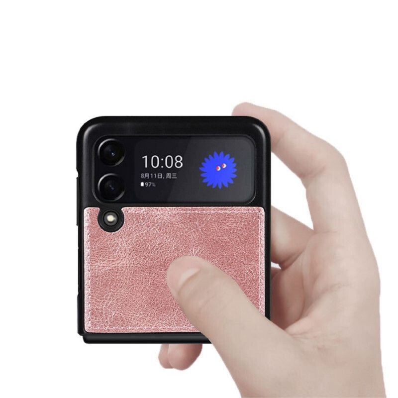 Hoesje Voor Samsung Galaxy Z Flip 3 5g Stijl Lederen Standaard