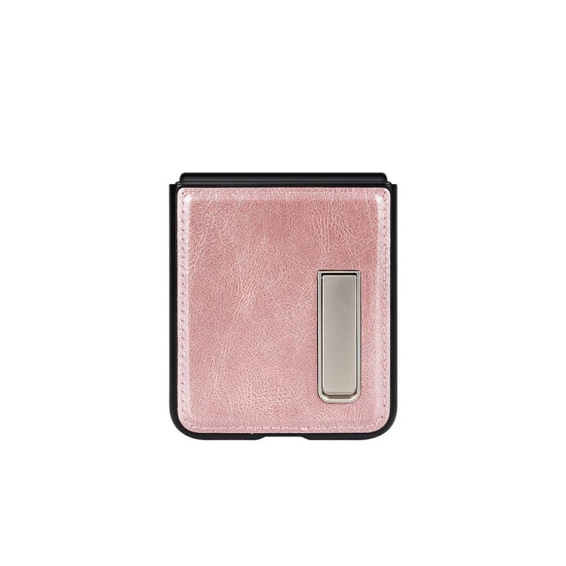 Hoesje Voor Samsung Galaxy Z Flip 3 5g Stijl Lederen Standaard
