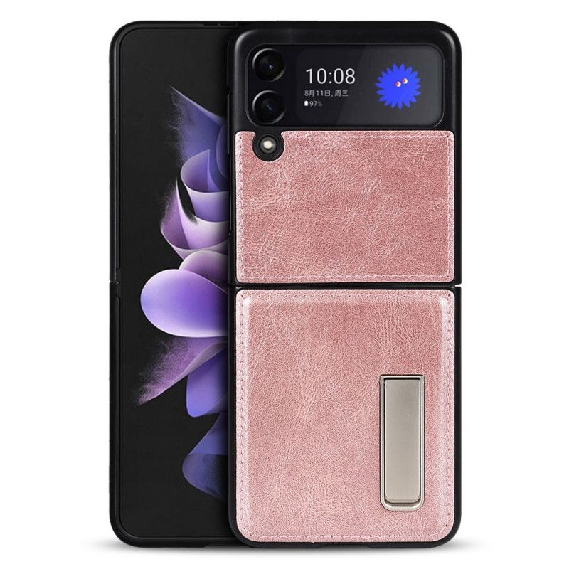 Hoesje Voor Samsung Galaxy Z Flip 3 5g Stijl Lederen Standaard