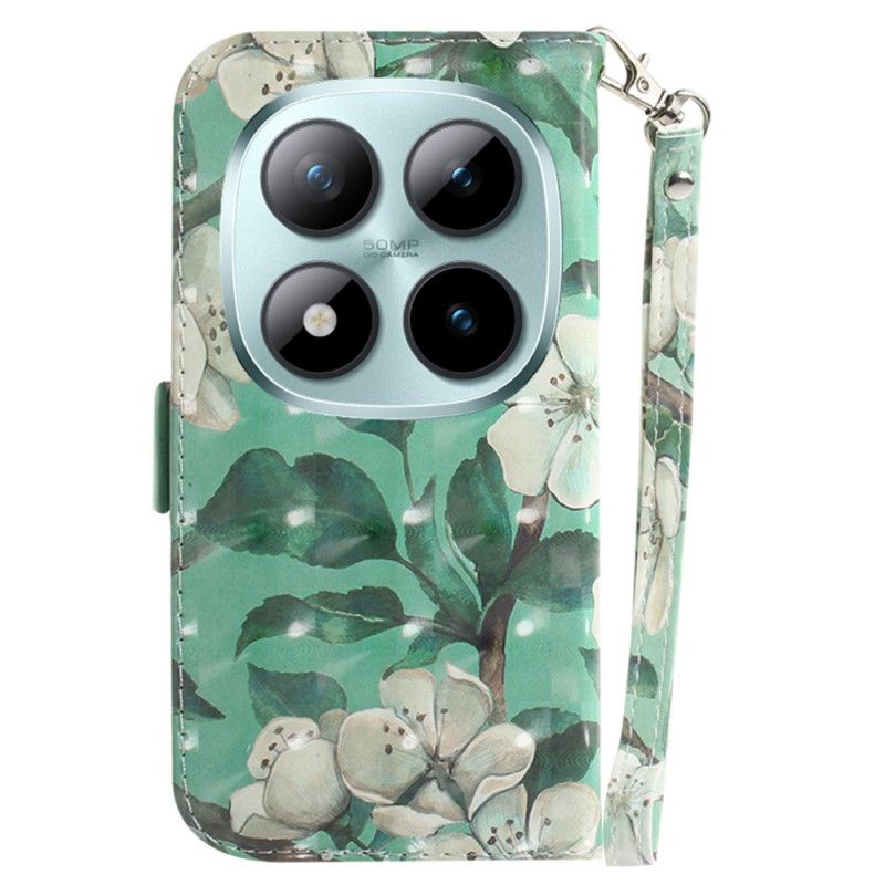 Flip Case Leren Xiaomi Redmi Note 15 Pro Plus 5g Aquarelbloemen