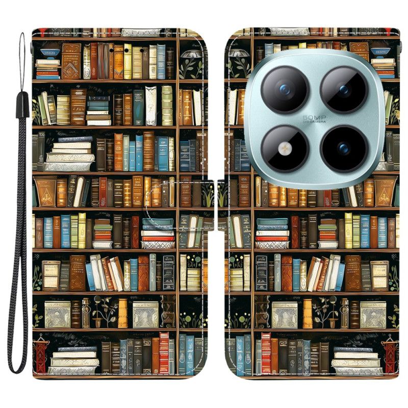 Flip Case Leren Xiaomi Redmi Note 15 Pro Plus 5g Bibliotheek