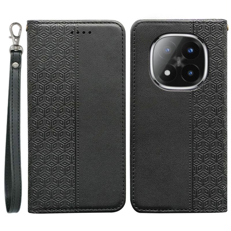 Flip Case Leren Xiaomi Redmi Note 15 Pro Plus 5g Flipcover Met Bandje En Rand