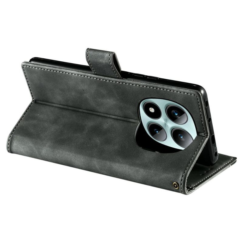 Flip Case Leren Xiaomi Redmi Note 15 Pro Plus 5g Tweekleurige Portemonnee Met Retro Bandje