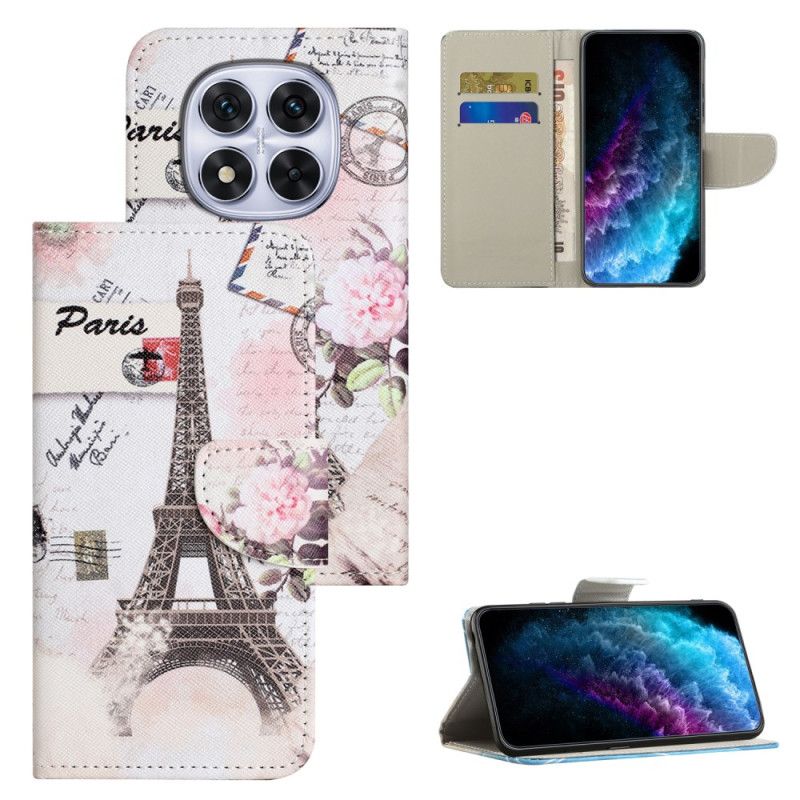 Folio-hoesje Xiaomi Redmi Note 15 Pro Plus 5g Telefoonhoesje Eiffeltoren Vintage