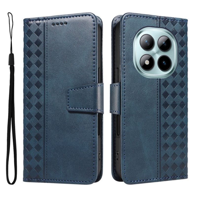 Folio-hoesje Xiaomi Redmi Note 15 Pro Plus 5g Telefoonhoesje Geruite Rand