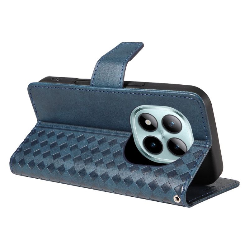 Folio-hoesje Xiaomi Redmi Note 15 Pro Plus 5g Telefoonhoesje Geruite Rand