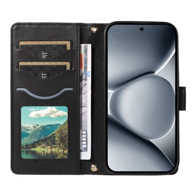 Folio-hoesje Xiaomi Redmi Note 15 Pro Plus 5g Telefoonhoesje Gewatteerd Met Bandje En Schouderband