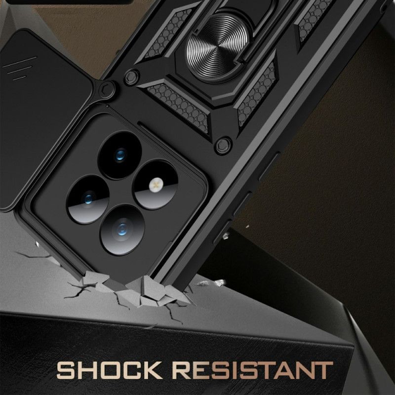 Hoesje Xiaomi Redmi Note 15 Pro Plus 5g Schuifbare Camerabescherming En Geïntegreerde Standaard Bescherming Hoesje