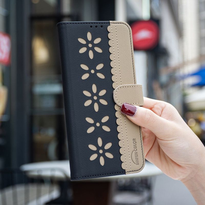 Leren Hoesje Voor Xiaomi Redmi Note 15 Pro Plus 5g Binfen Color Bloemenpatroon