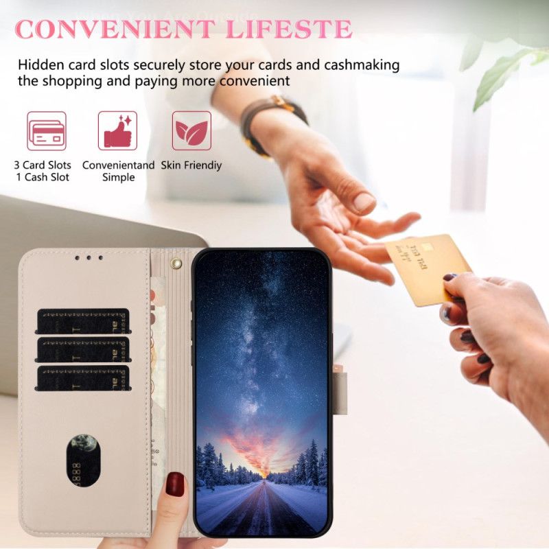 Leren Hoesje Voor Xiaomi Redmi Note 15 Pro Plus 5g Decoratieve Strik