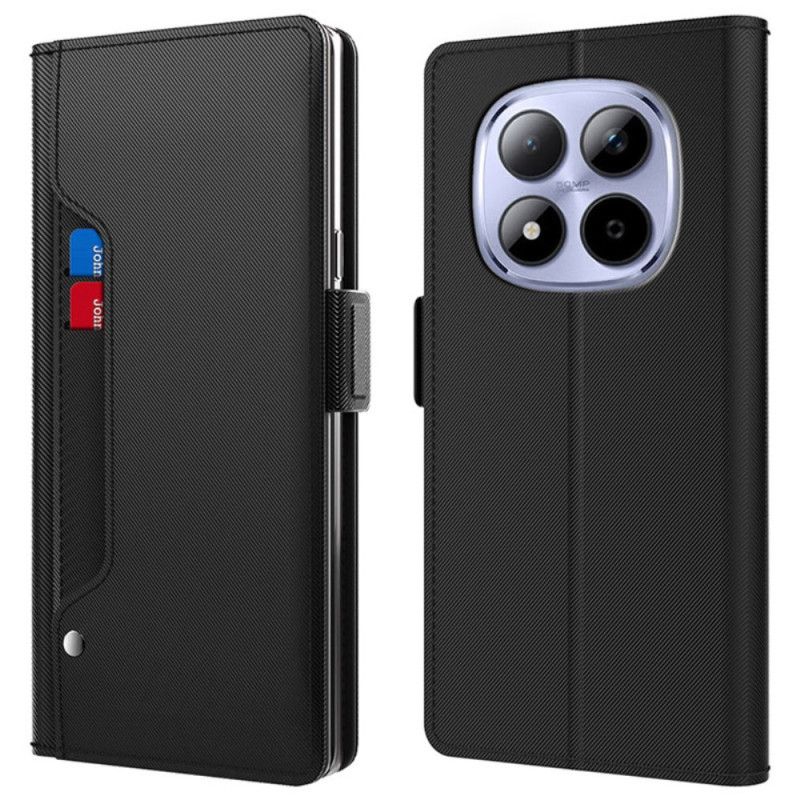 Leren Hoesje Voor Xiaomi Redmi Note 15 Pro Plus 5g Kaarthouder En Spiegel