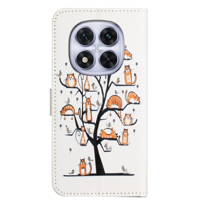 Leren Hoesje Voor Xiaomi Redmi Note 15 Pro Plus 5g Katten En Boom