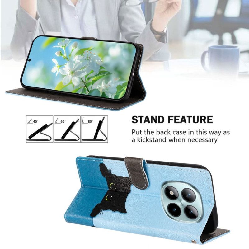 Leren Hoesje Voor Xiaomi Redmi Note 15 Pro Plus 5g Kleine Kat