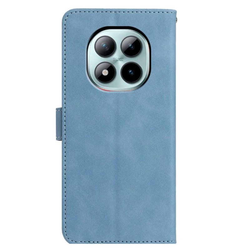 Leren Hoesje Voor Xiaomi Redmi Note 15 Pro Plus 5g Vlinder- En Bloemendesign