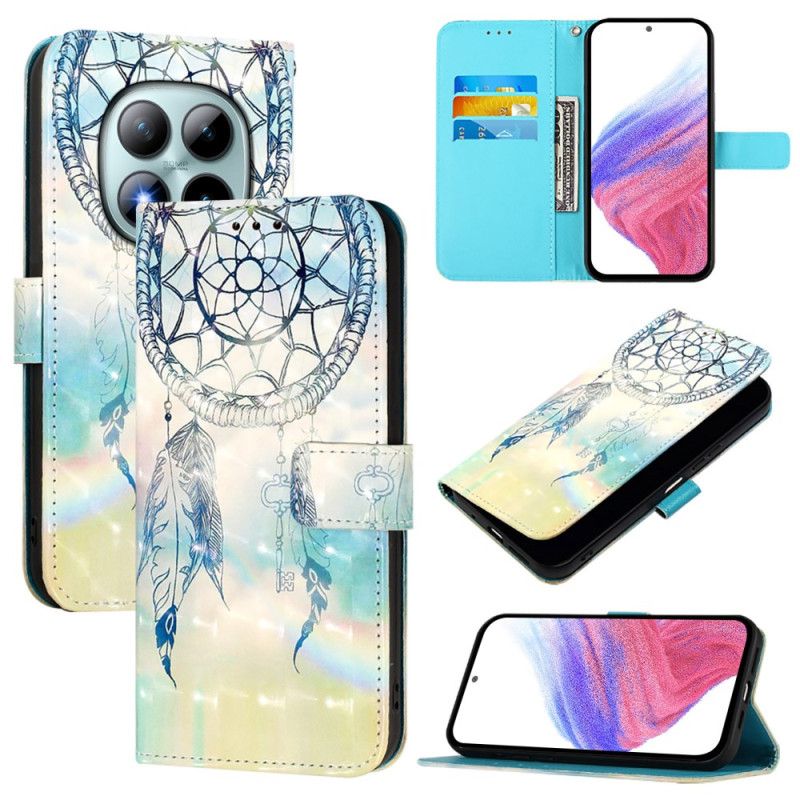 Leren Hoesje Xiaomi Redmi Note 15 Pro Plus 5g Dromenvanger Met Aquarelprint