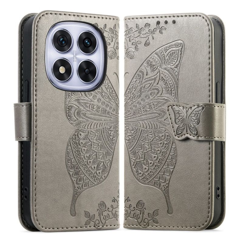 Leren Hoesje Xiaomi Redmi Note 15 Pro Plus 5g Grafisch Vlinder Bescherming Hoesje
