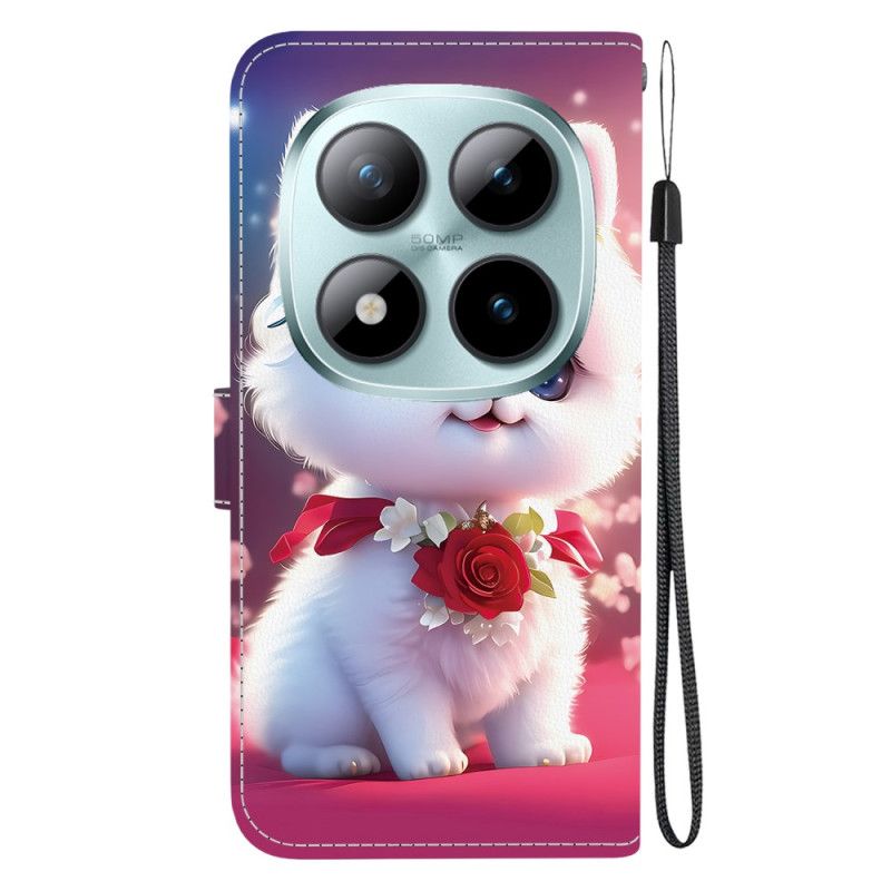 Leren Hoesje Xiaomi Redmi Note 15 Pro Plus 5g Kat En Rozen Bescherming Hoesje