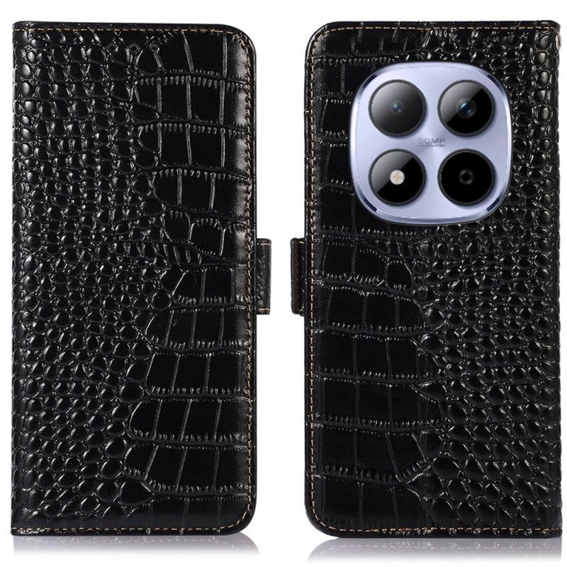 Leren Hoesje Xiaomi Redmi Note 15 Pro Plus 5g Leer Met Krokodillenprint Bescherming Hoesje