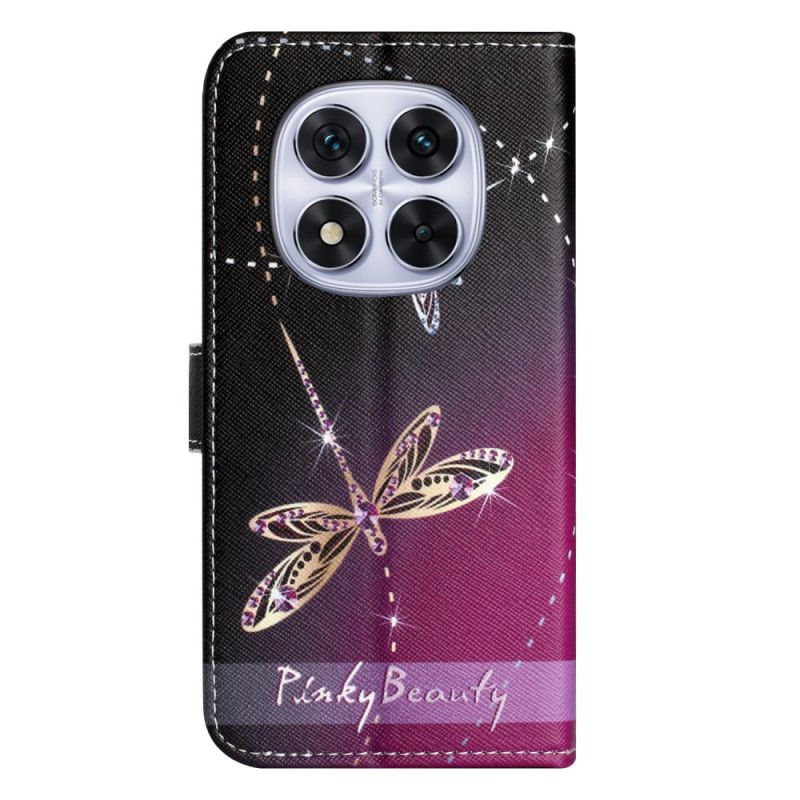 Leren Hoesje Xiaomi Redmi Note 15 Pro Plus 5g Libellen Bescherming Hoesje