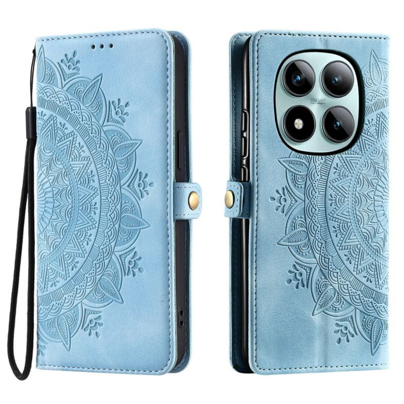 Leren Hoesje Xiaomi Redmi Note 15 Pro Plus 5g Mandala Suède-effect Bescherming Hoesje