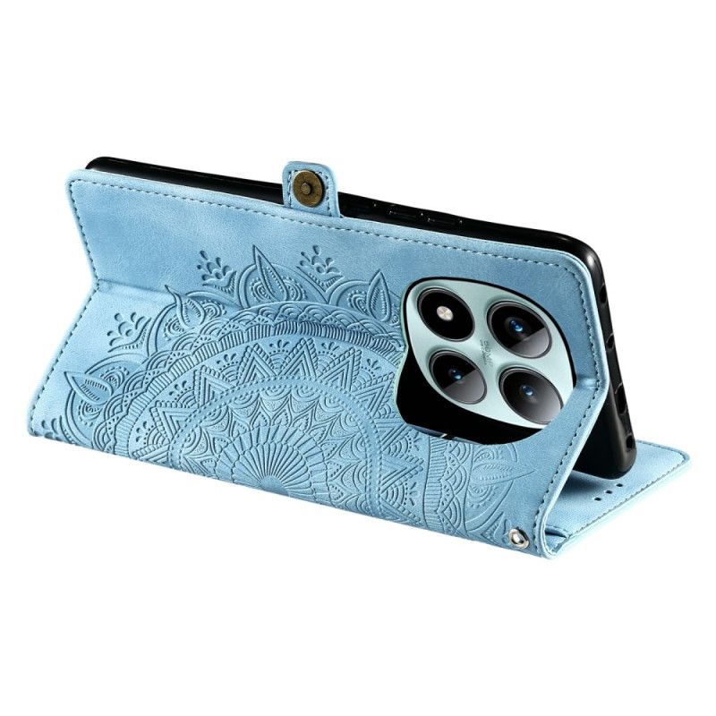 Leren Hoesje Xiaomi Redmi Note 15 Pro Plus 5g Mandala Suède-effect Bescherming Hoesje