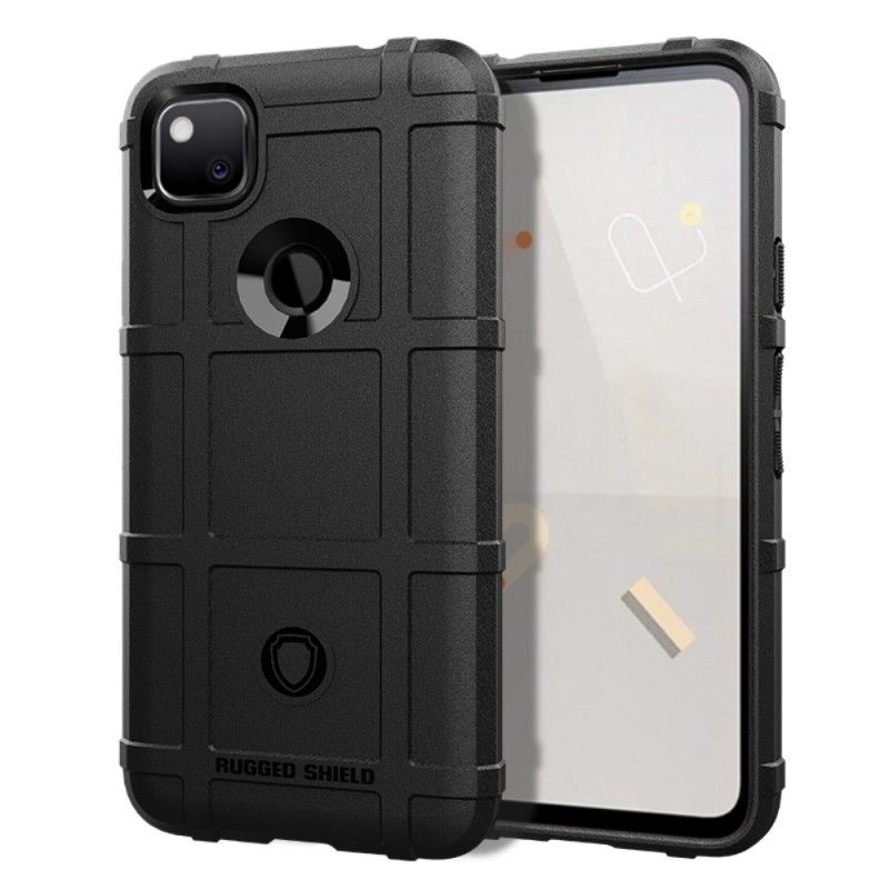 Case Hoesje Google Pixel 4a Grijs Zwart Telefoonhoesje Robuust Schild