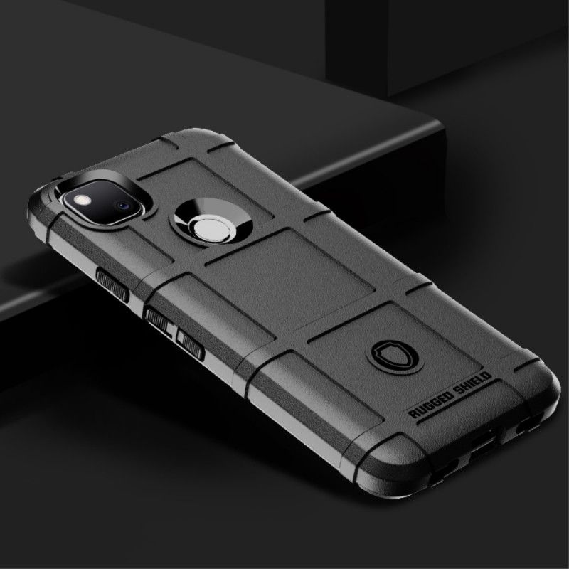 Case Hoesje Google Pixel 4a Grijs Zwart Telefoonhoesje Robuust Schild